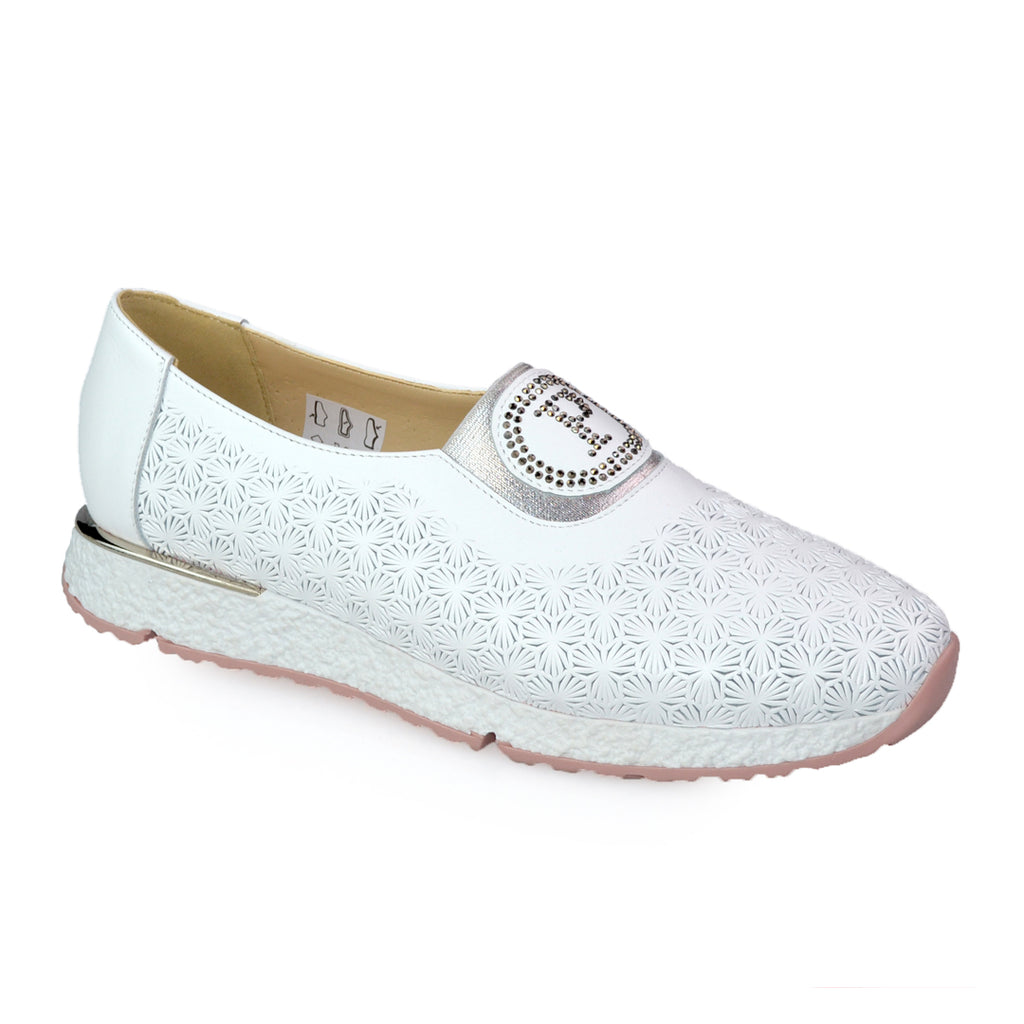 Pantofi Casual Piele Naturala 692 -T26 Alb