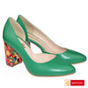 Pantofi Office Dama Piele Naturala Verde Lorena 685-5