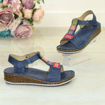 Sandale Casual Dama Piele Naturala DB1341 BLU