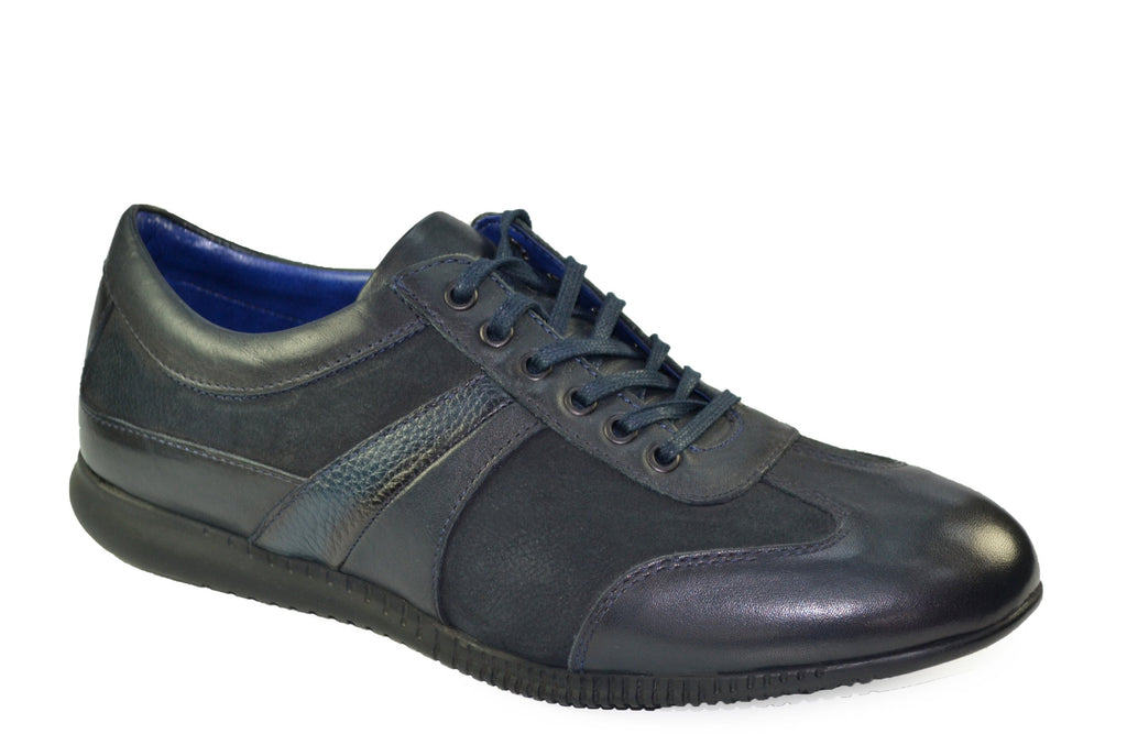 Pantofi Casual Piele Naturala Vitello 3075 Blu