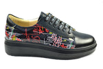 Pantofi Casual Dama Negru Cu Imprimeu NATY